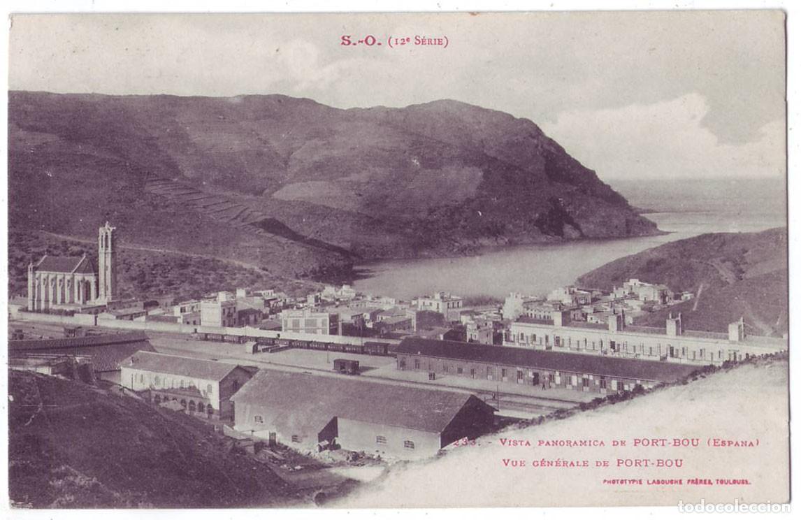 Postales: Port-Bou (Gerona): Vista Panor&aacute;mica de Port-Bou. Labouche Fr&eacute;res. Circulada (A&ntilde;os 10)