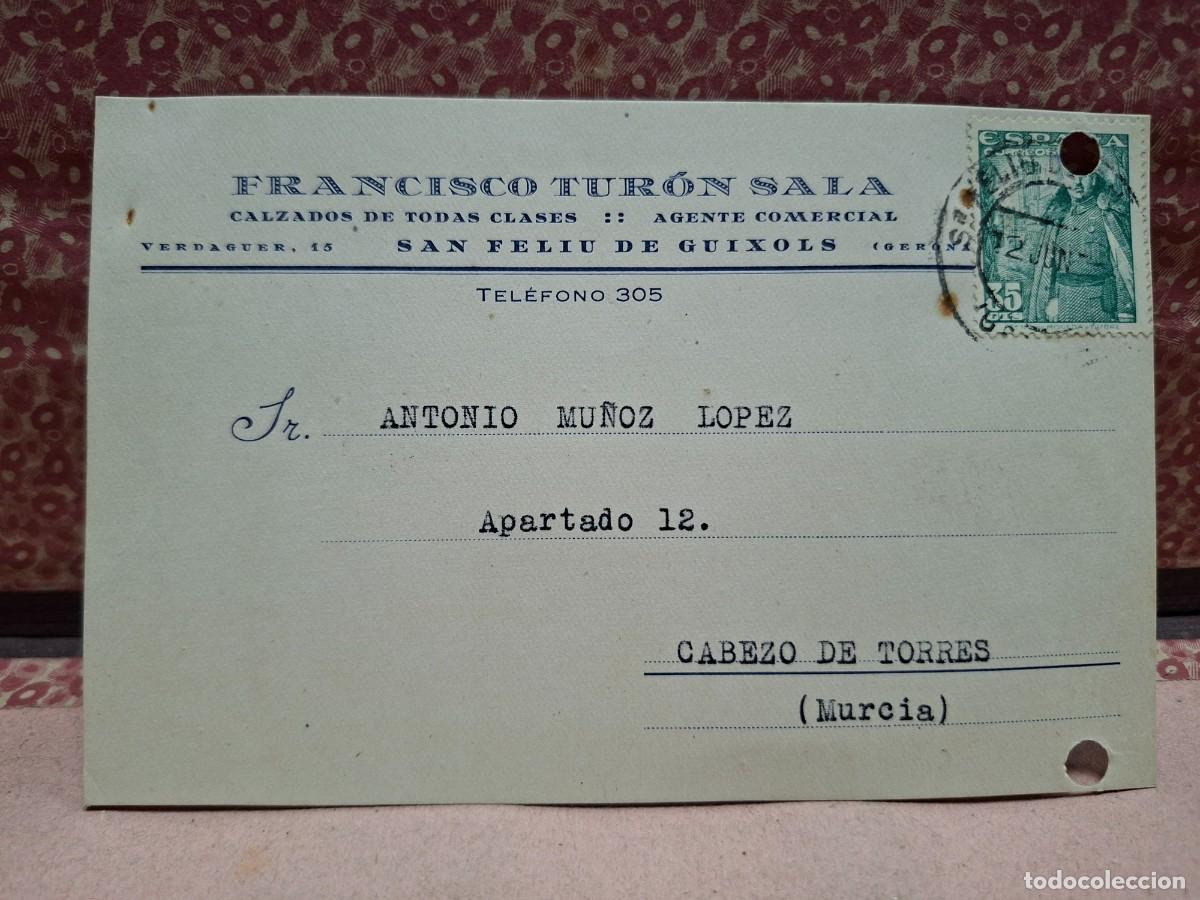 Postales: ANTIGUA TARJETA POSTAL ENTERO PUBLICIDAD TURON SALA SAN FELIU DE GUIXOLS GIRONA 1959