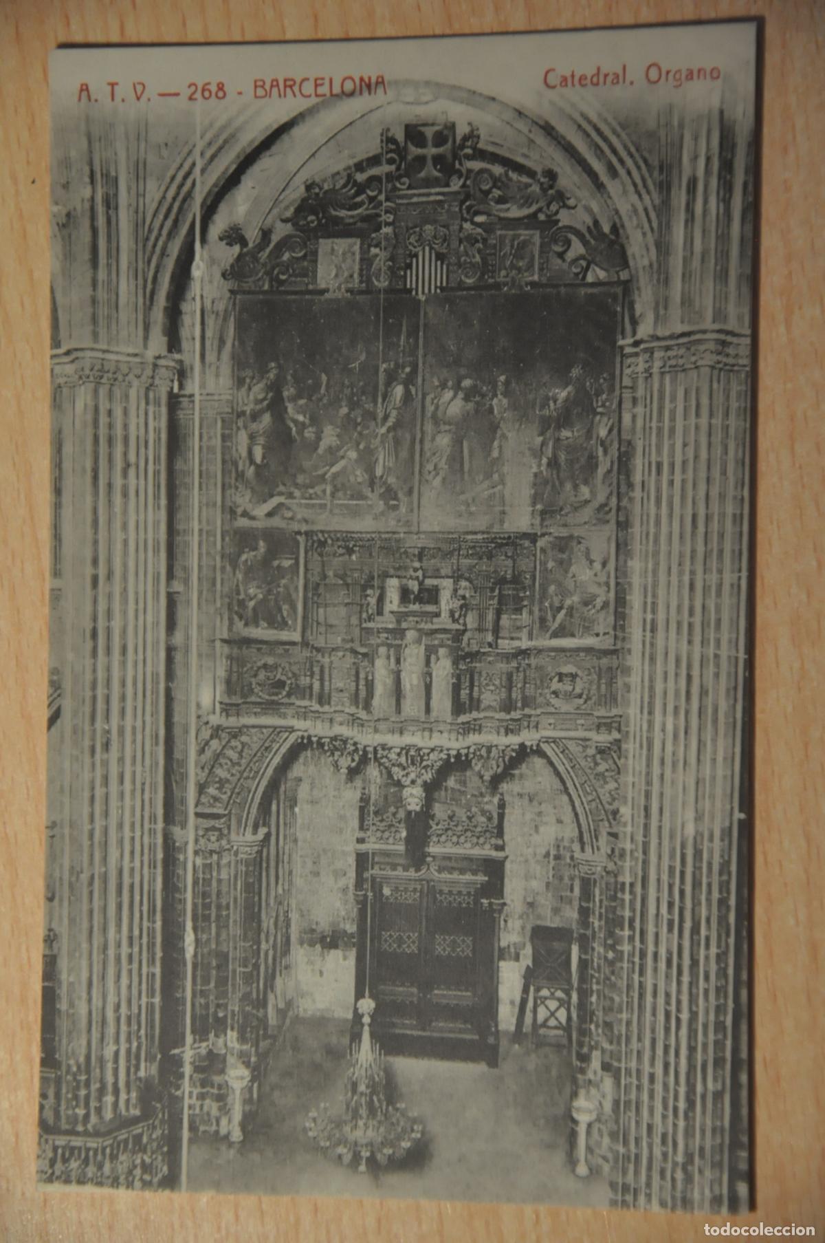 Postales: postal barcelona, catedral organo, atv 268