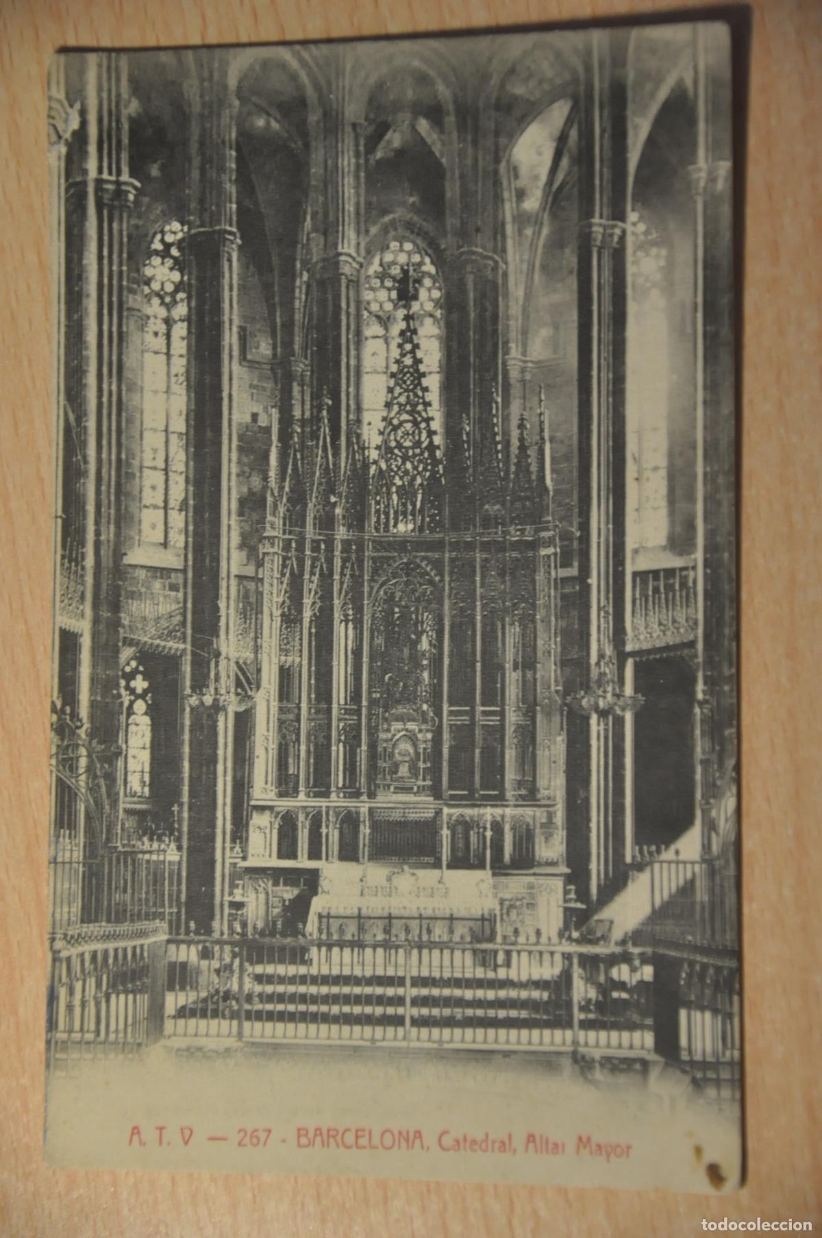 Postales: postal barcelona, catedral, altar mayor, atv 267