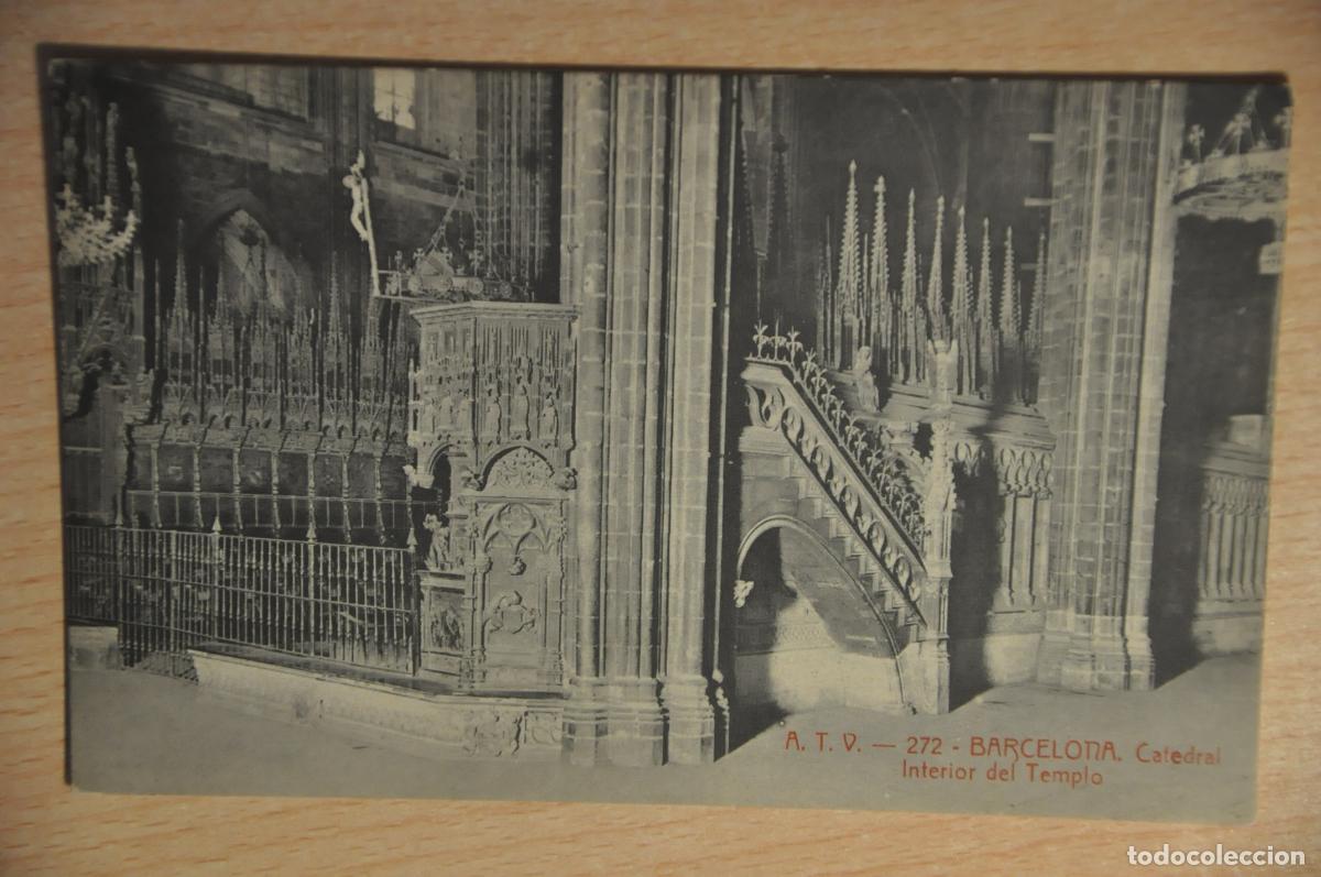 Postales: postal barcelona, catedral, interior del templo, atv 272