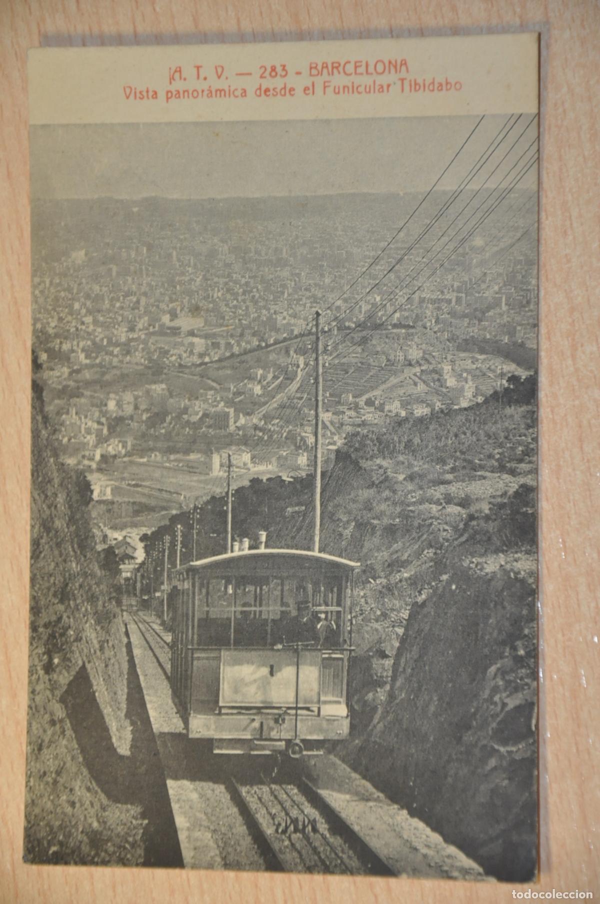 Postales: postal barcelona, vista panoramica desde el funicular tibidabo, atv 283