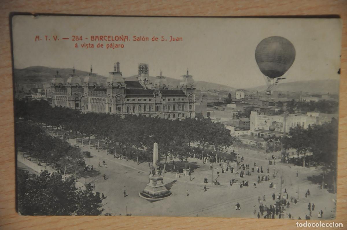 Postales: postal barcelona, salon de s.juan a vista de pajaro, atv 284