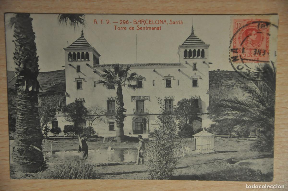 Postales: postal barcelona, sarria, torre de sentmanat, atv 296