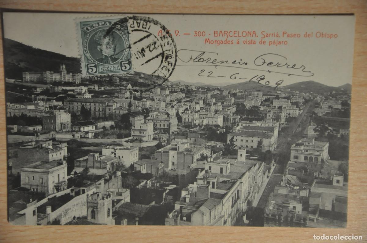 Postales: postal barcelona, sarria, paseo del obispo morgades, a vista de pajaro, atv 300