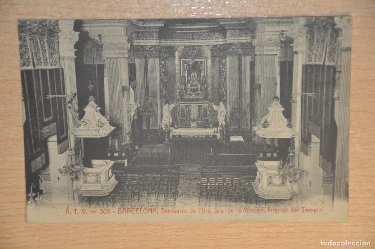 Postales: postal barcelona, santuario de ntra. sra. de la merced, interior del templo, atv 308