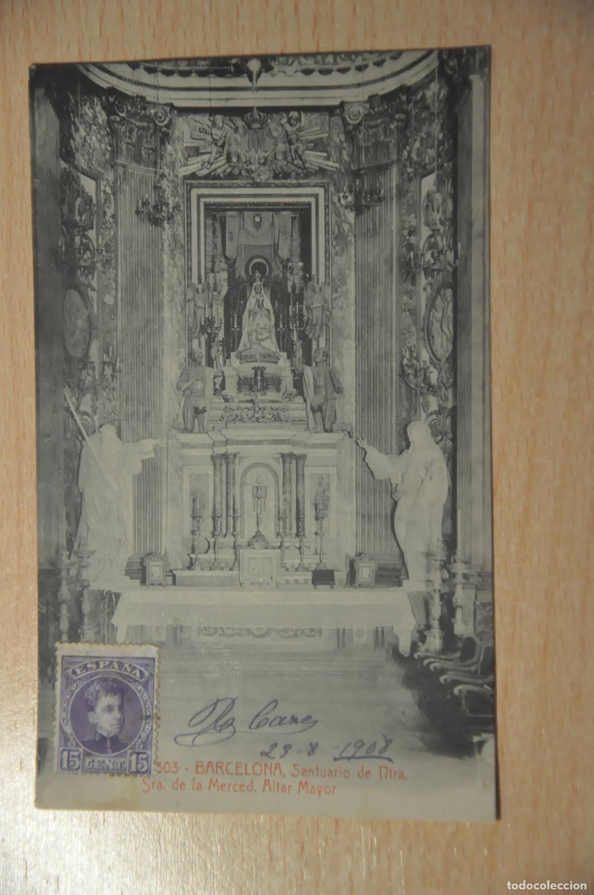 Postales: postal barcelona, santuario de ntra. sra. de la merced, altar mayor, atv 303