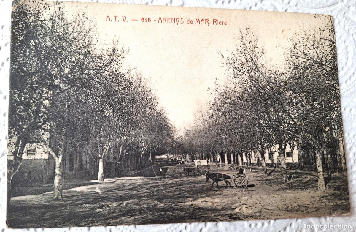 Postales: ARENYS DE MAR - POSTAL MUY ANTIGUA MANUSCRITA EN 1907 - RIERA