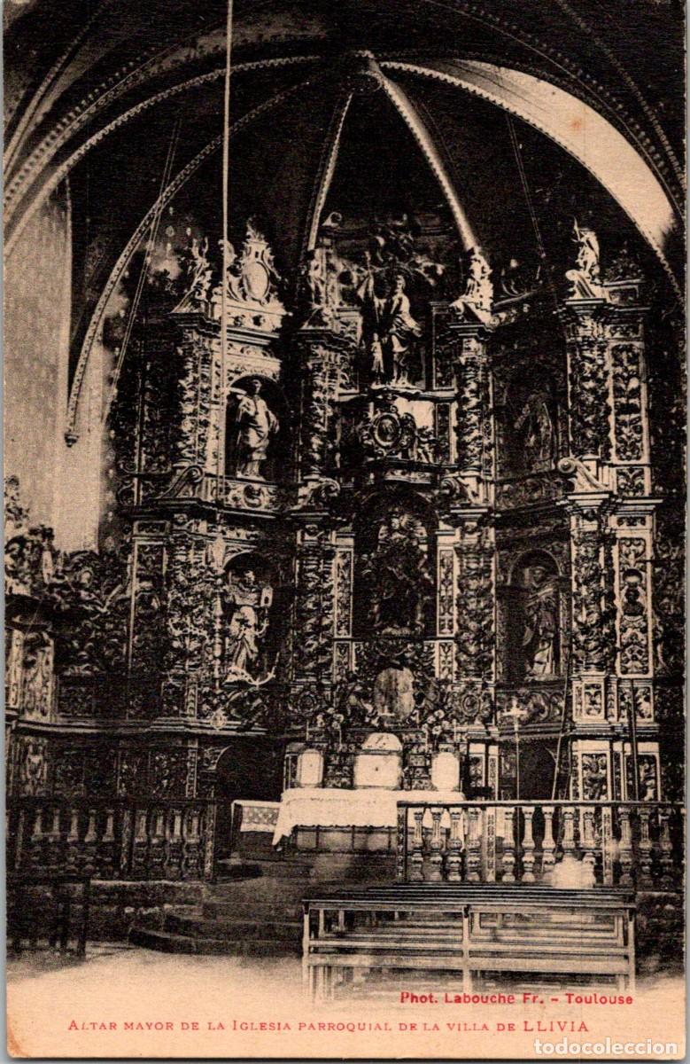 Postales: Llivia - Iglesia Parroquial - Altar Mayor - Labouche - 137x88mm