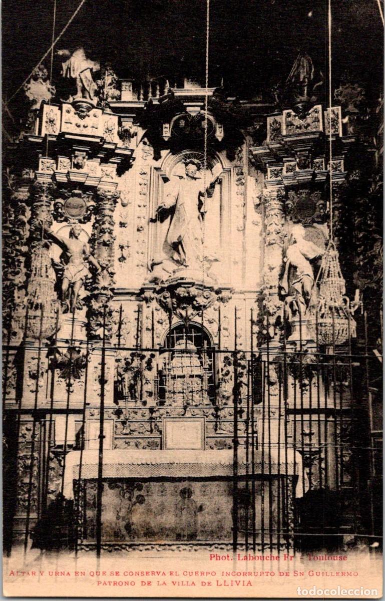 Postales: Llivia - Iglesia Parroquial - Altar y Urna en que se Conserva el Cuerpo Incorrupto de San Guillermo