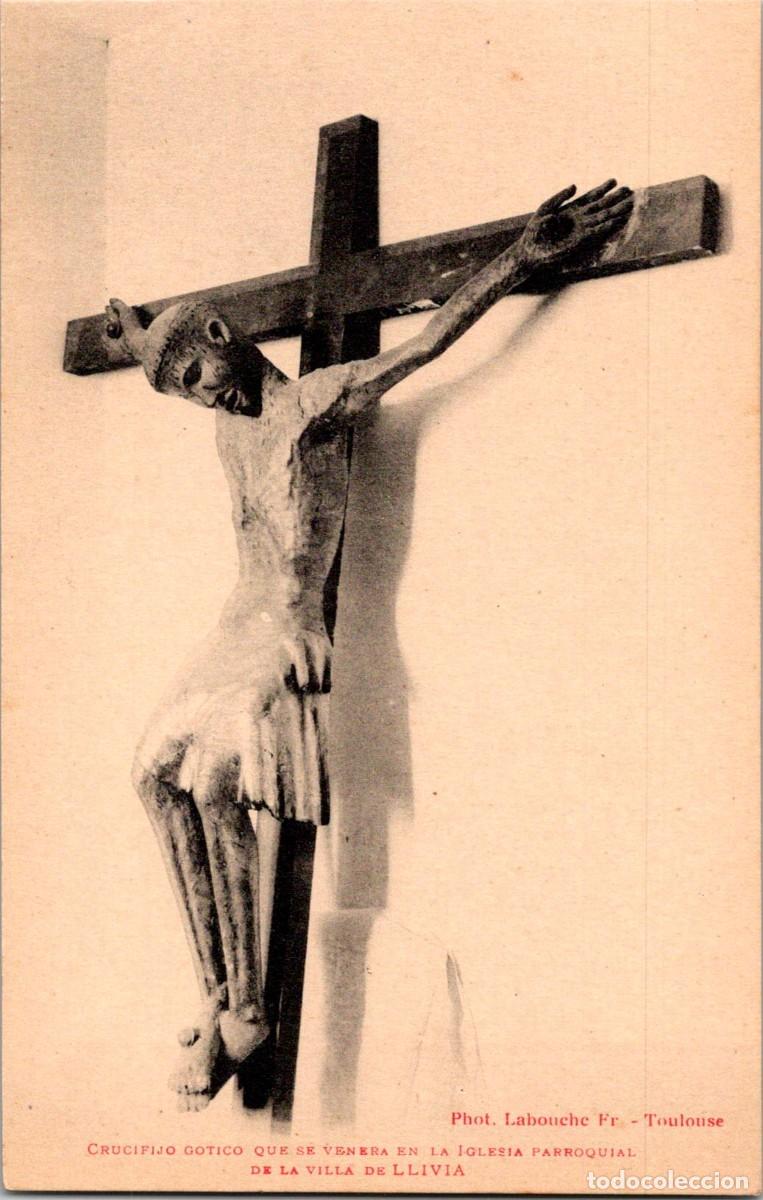 Postales: Llivia - Iglesia Parroquial - Crucifico G&oacute;tico - Labouche - 137x88mm