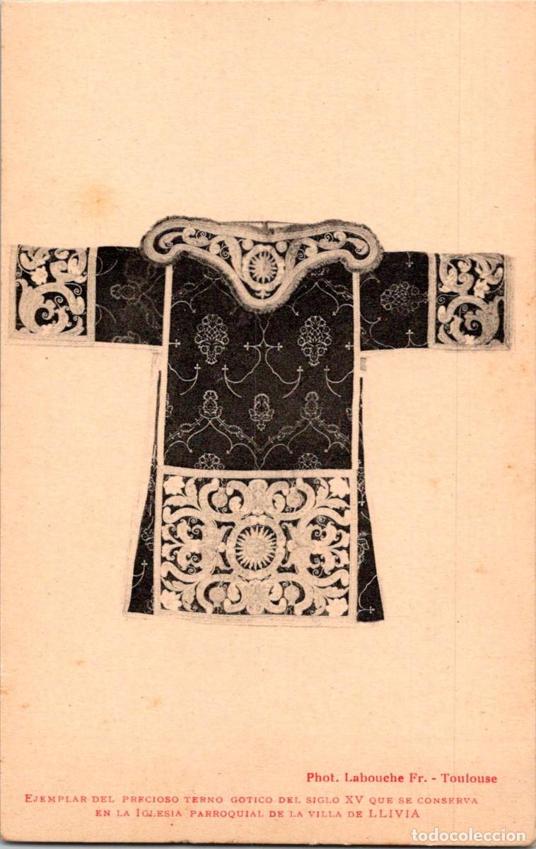 Postales: Llivia - Iglesia Parroquial - Ejemplar del Precioso Terno G&oacute;tico del Siglo XV - Labouche - 137x88mm