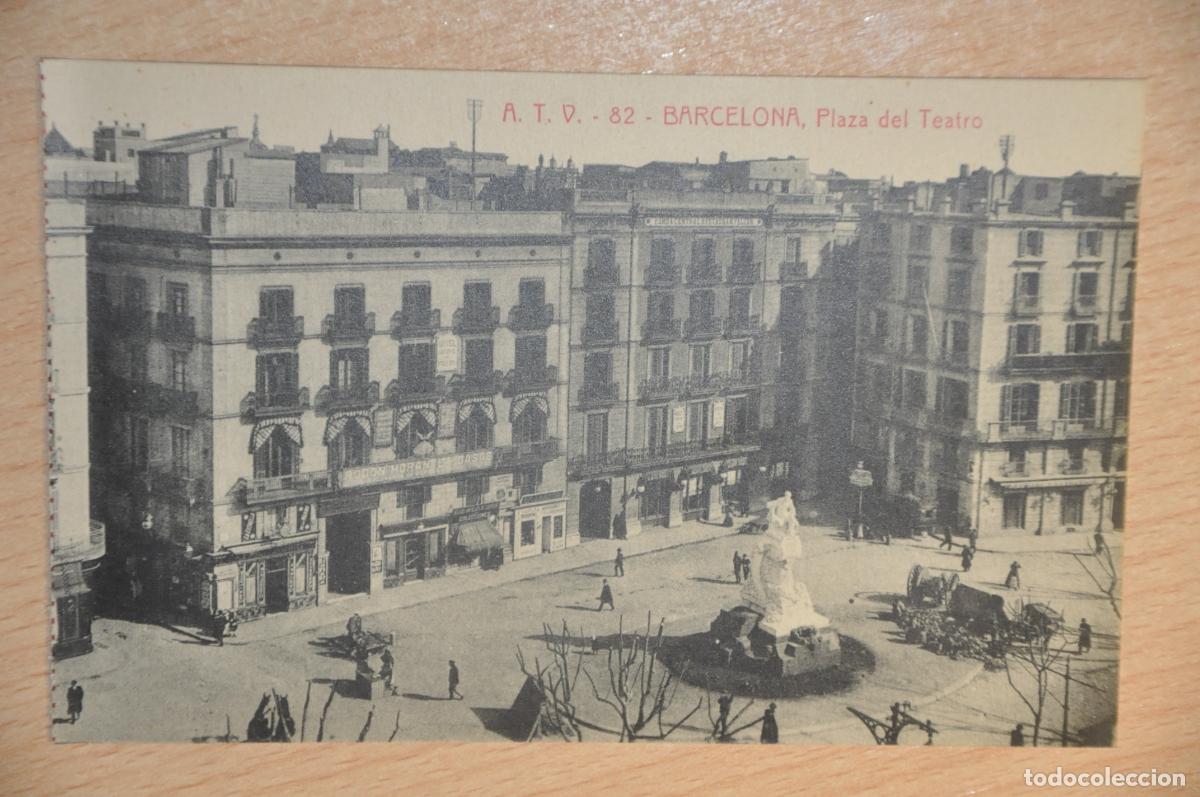 Postales: postal barcelona, plaza del teatro, atv 82