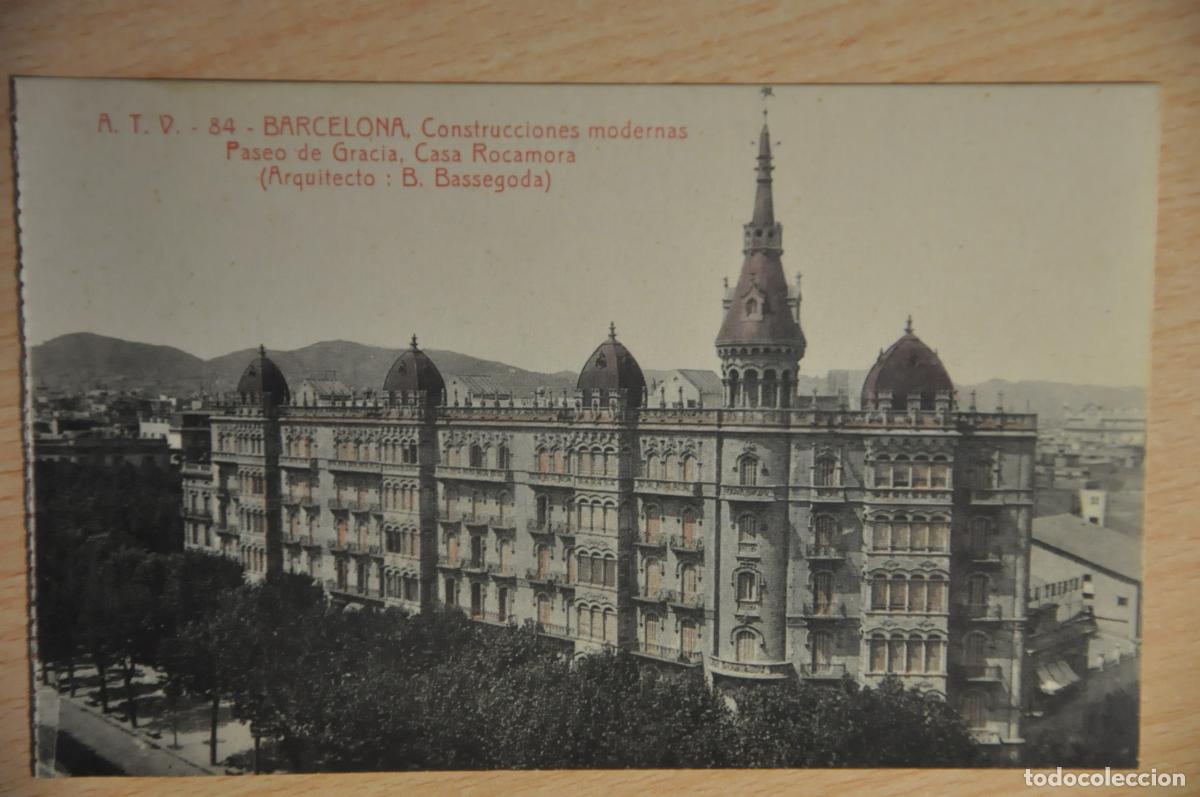 Postales: postal barcelona, construcciones modernas, paseo de gracia, casa rocamora, atv 84