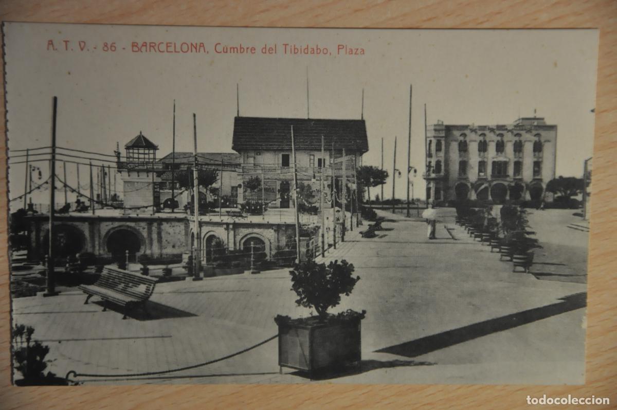 Postais: postal barcelona, cumbre del tibidabo, plaza, atv 86