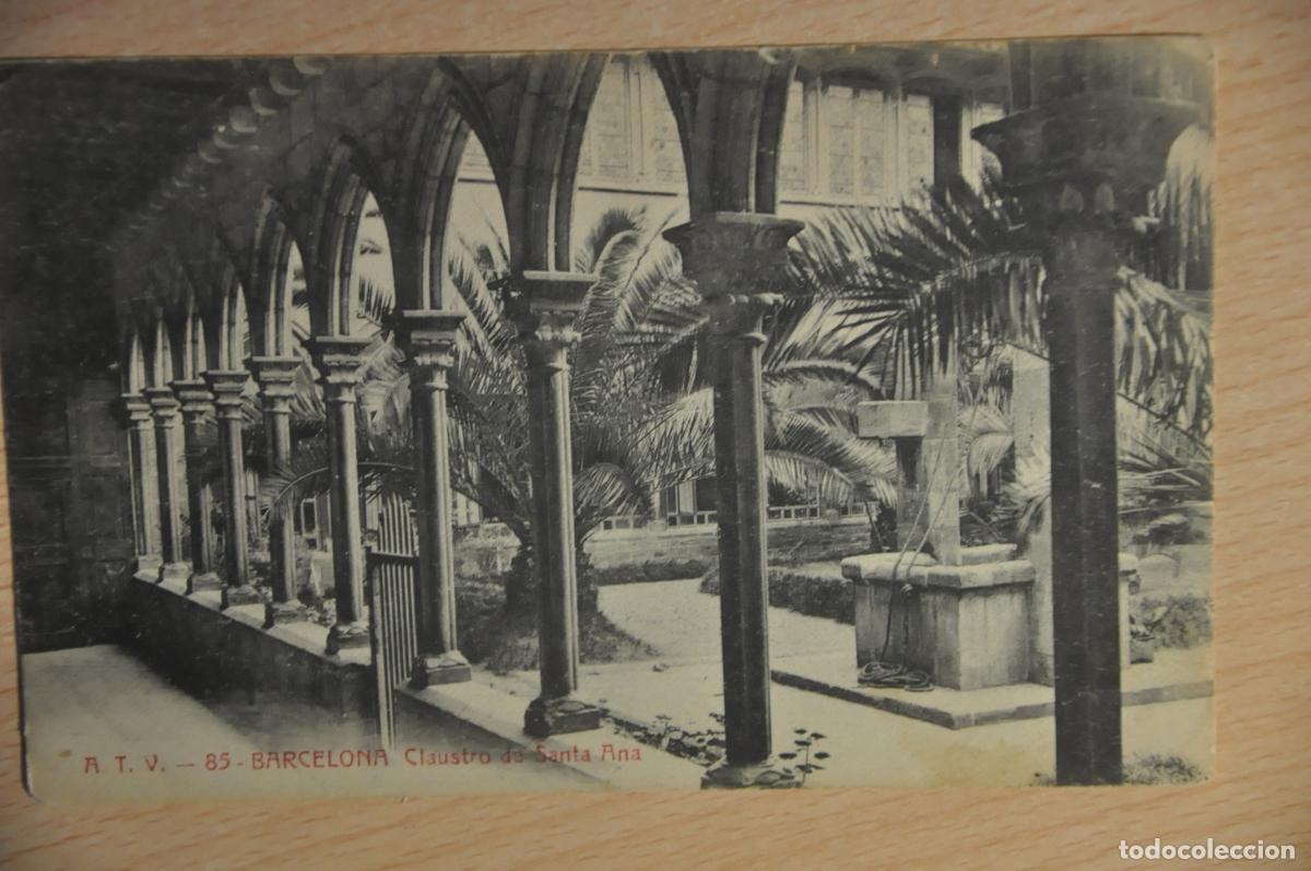 Postales: postal barcelona, claustro de santa ana, atv 85