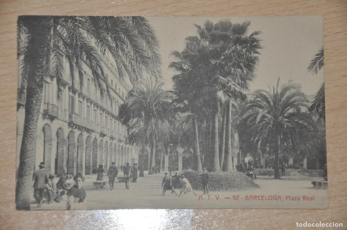 Postales: postal barcelona, plaza real, atv 92