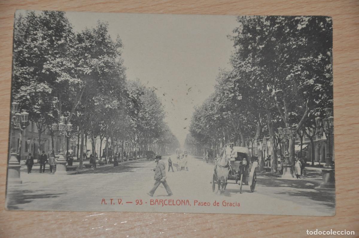 Postales: postal barcelona, paseo de gracia, atv 93