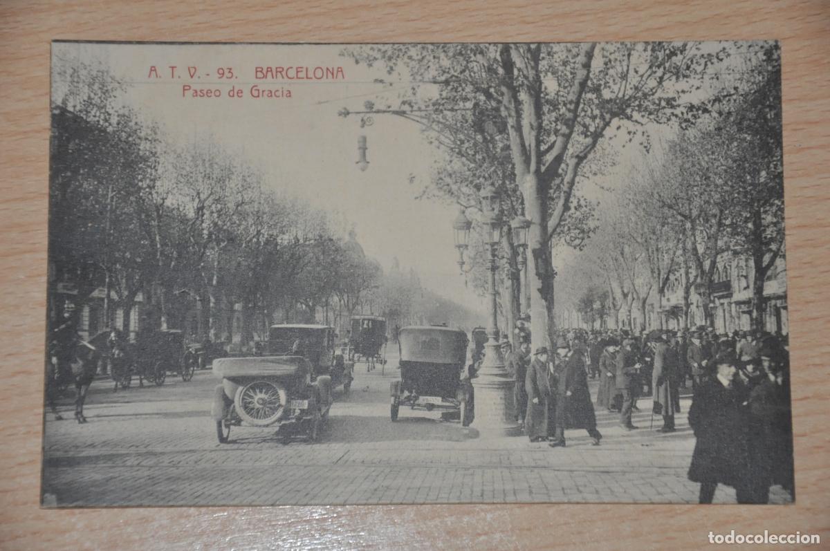 Postales: postal barcelona, paseo de gracia, atv 93