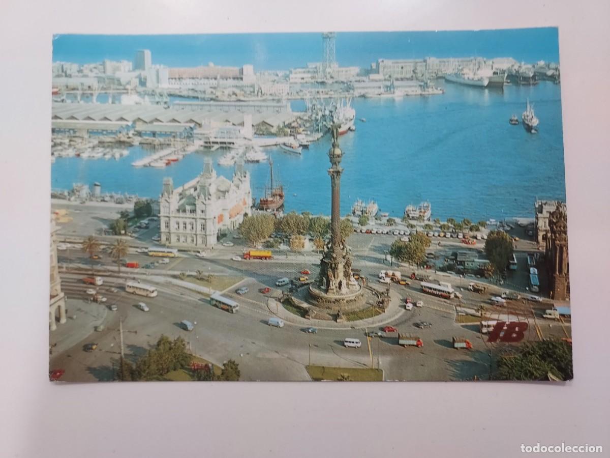 Postales: POSTAL BARCELONA PUBLICIDAD IBERIA LINEAS AEREAS. VISTA CON EL PUERTO. 1972. SIN CIRCULAR