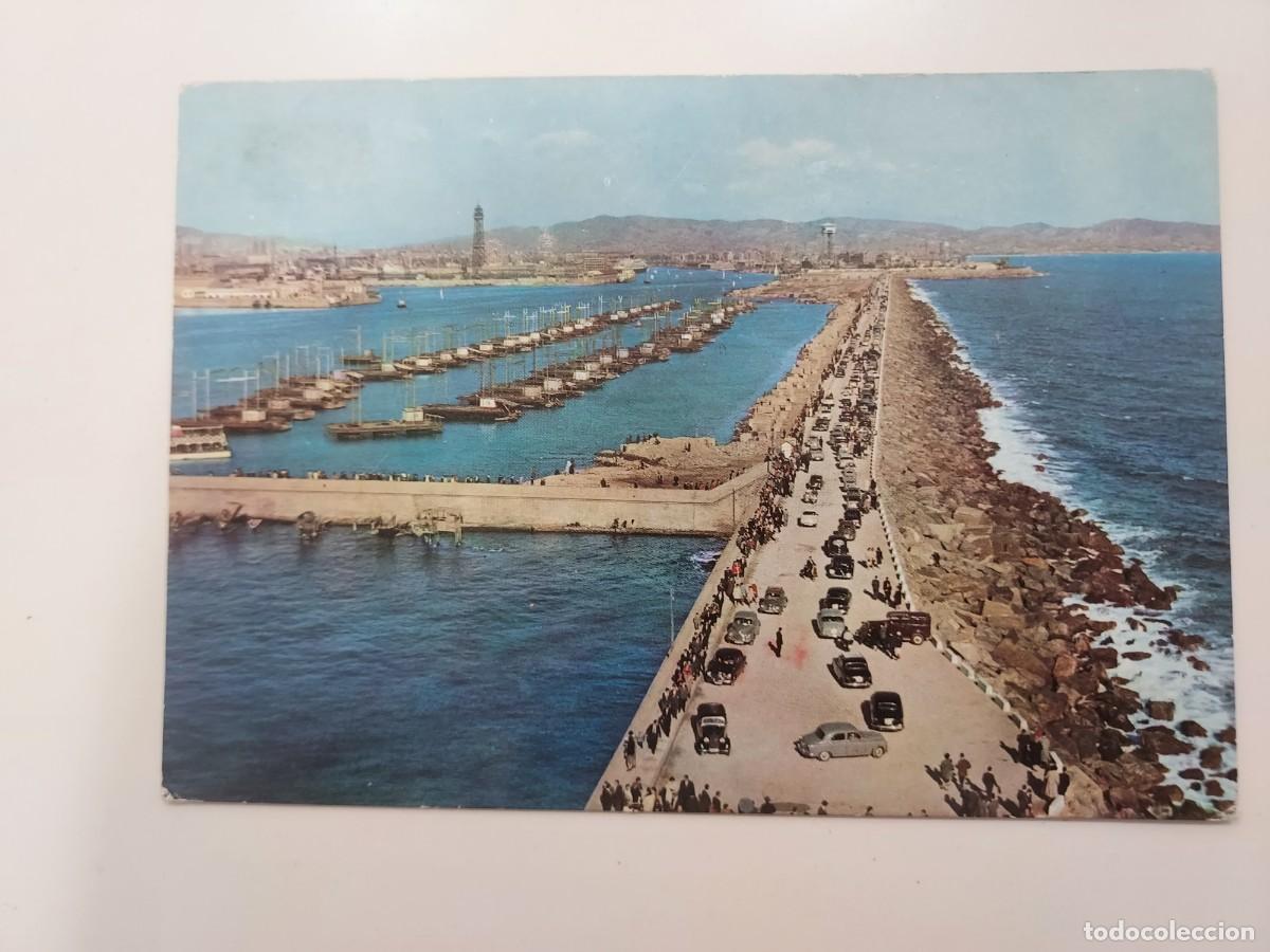 Postales: POSTAL BARCELONA PASEO DEL ROMPEOLAS. 1961. SIN CIRCULAR. COCHES A&Ntilde;OS 1950