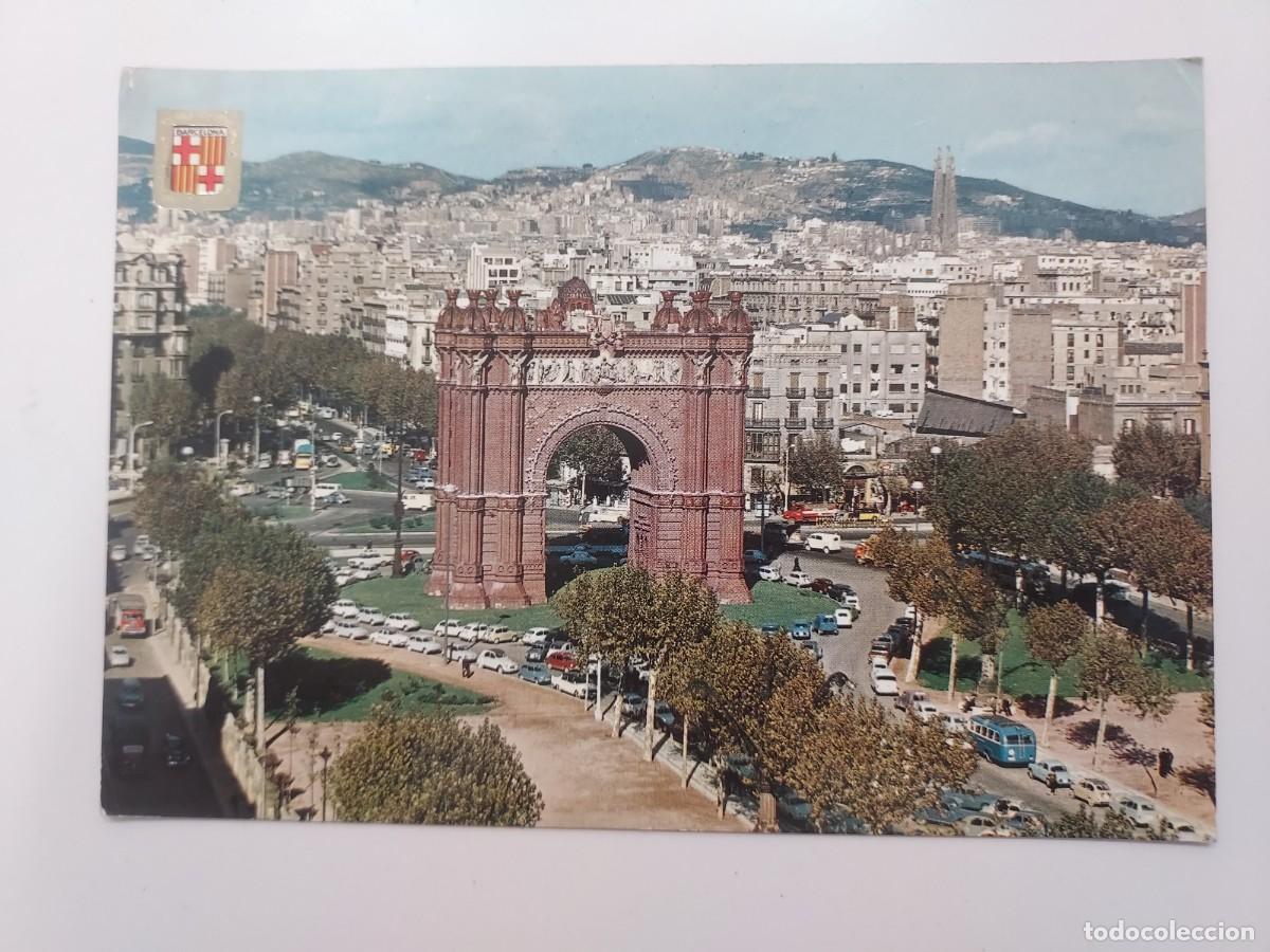 Postales: POSTAL BARCELONA ARCO DEL TRIUNFO. 1966. CIRCULADA
