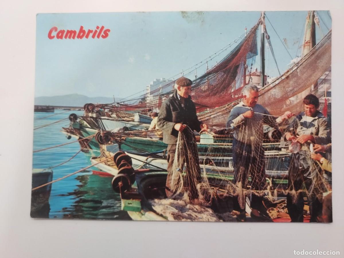 Postales: POSTAL CAMBRILS EL PUERTO. 1976. SIN CIRCULAR. TARRAGONA. PESCADOR BARCO REDES
