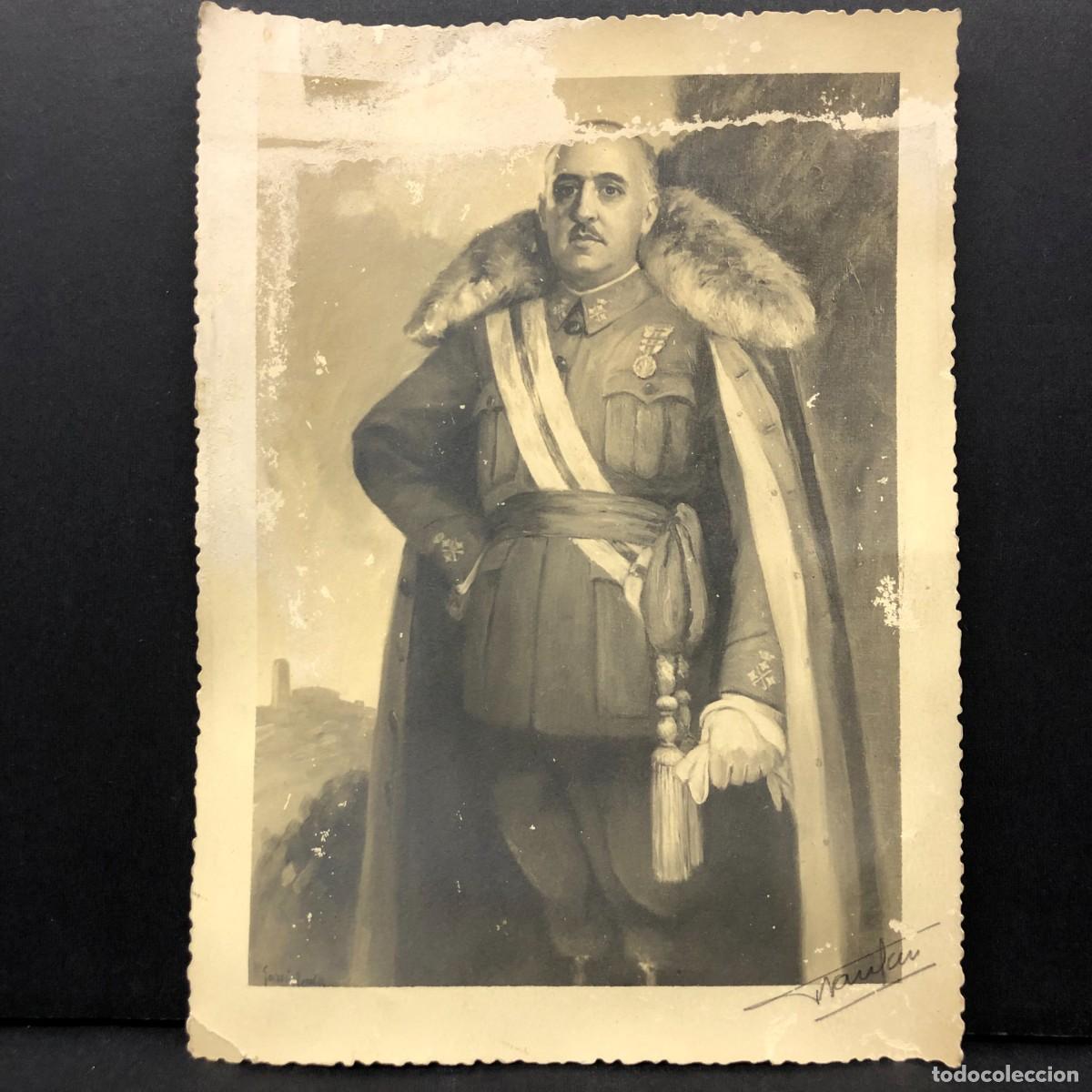 Postales: ANTIGUA FOTOGRAFIA - RETRATO DE FRANCISCO FRANCO - INDUMENTARIA MILITAR - 17,5 X 13 CM / 5458