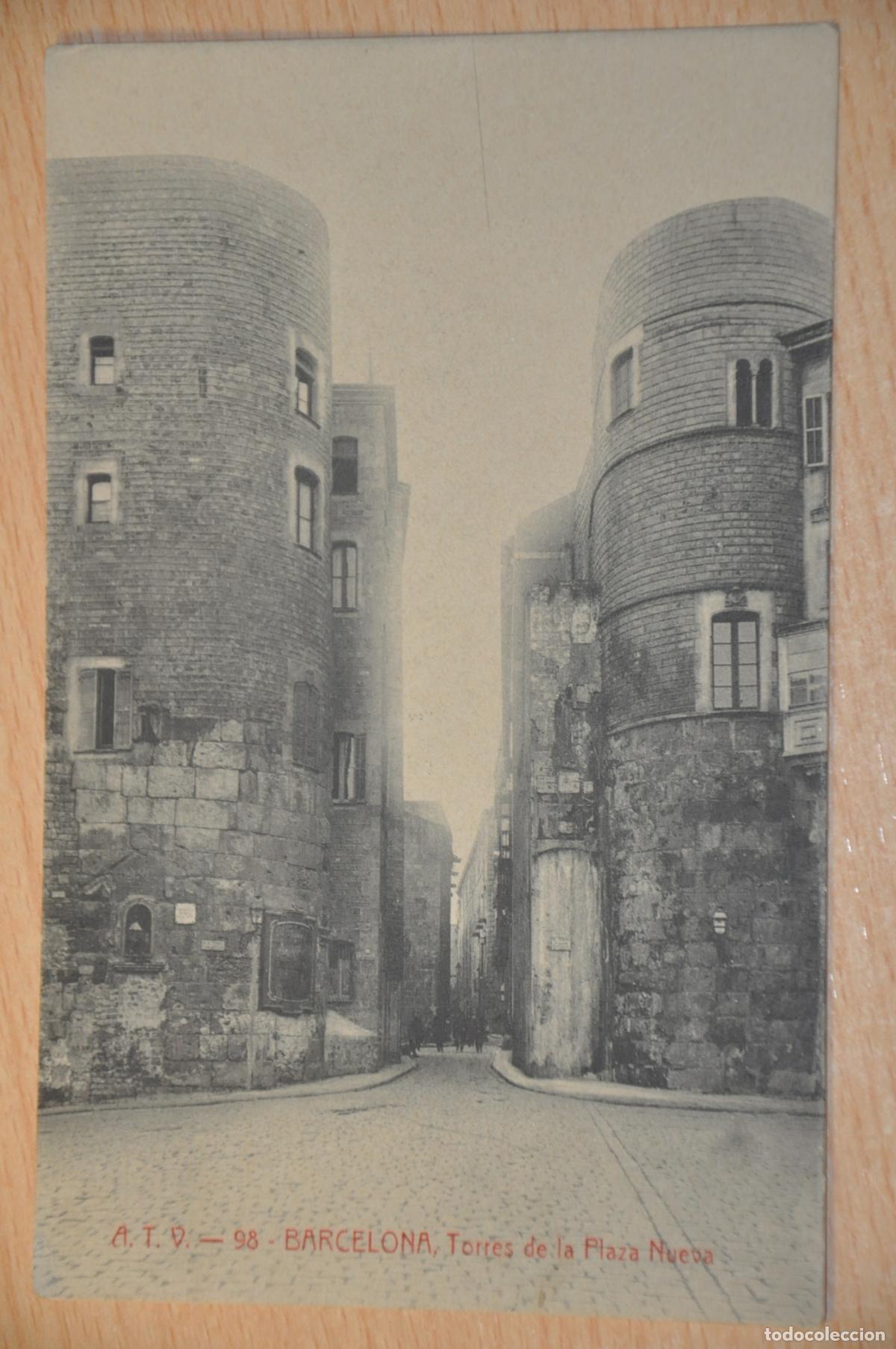 Postales: postal barcelona, torres de la plaza nueva, atv 98
