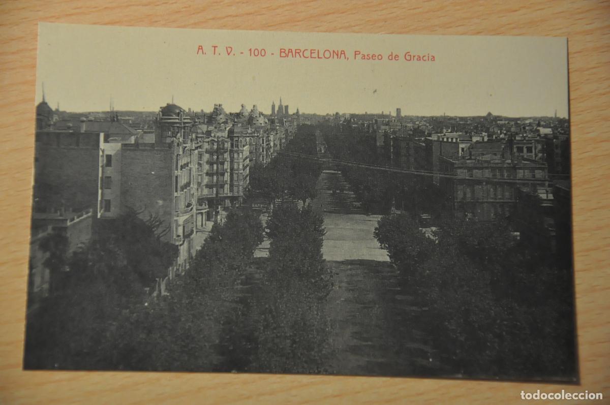 Postales: postal barcelona, paseo de gracia, atv 100