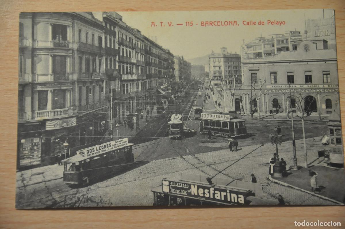 Postales: postal barcelona, calle de pelayo, atv 115