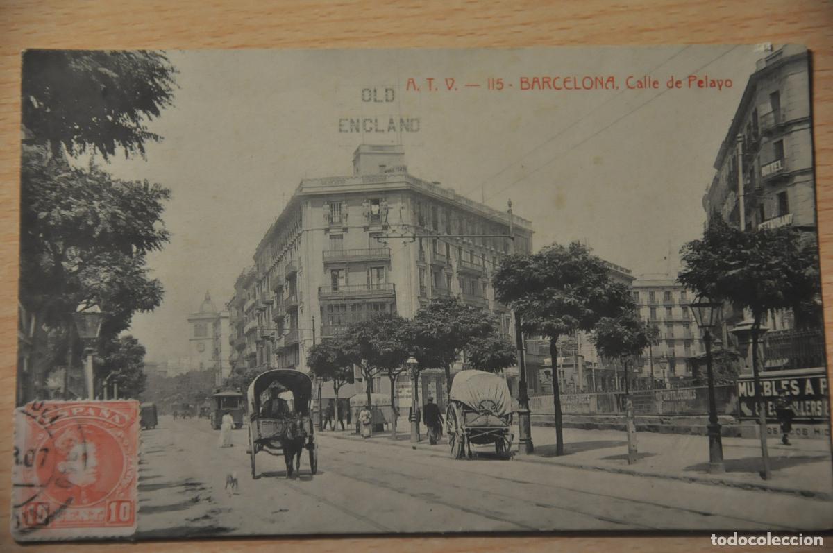 Postales: postal barcelona, calle de pelayo, atv 115