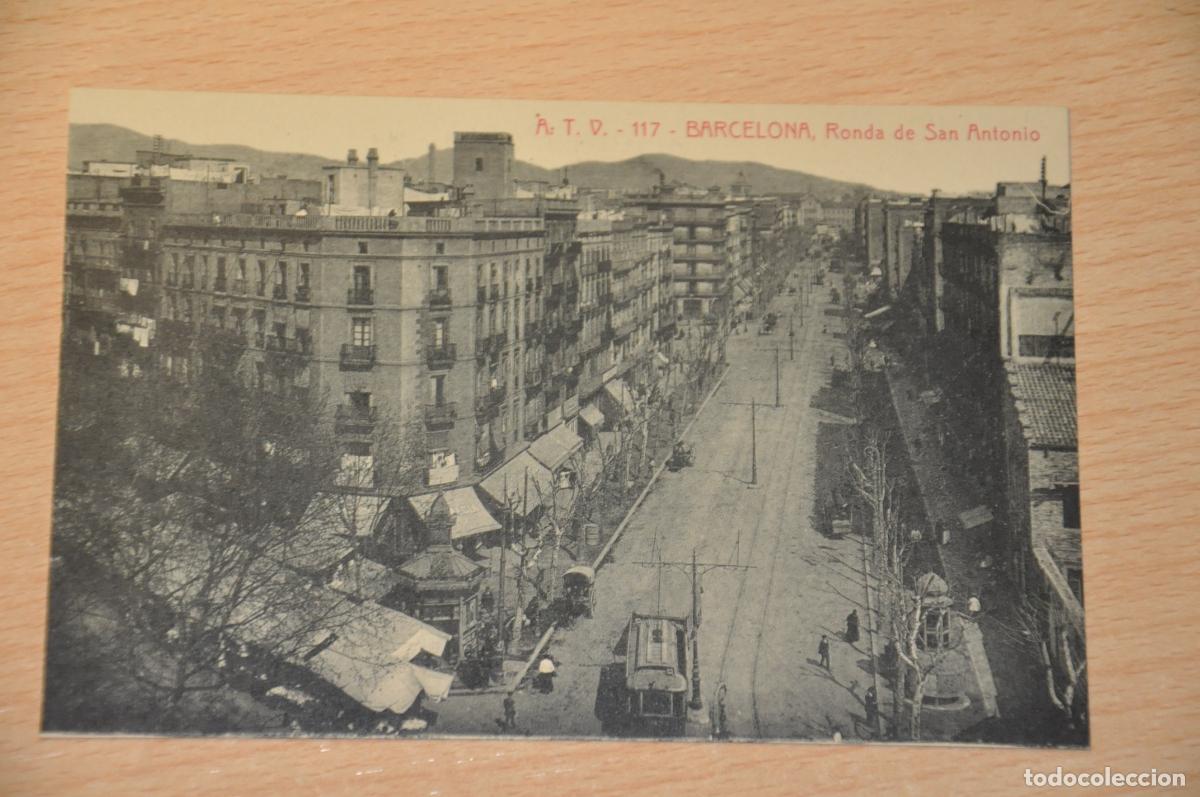 Postales: postal barcelona, ronda de san antonio, atv 117