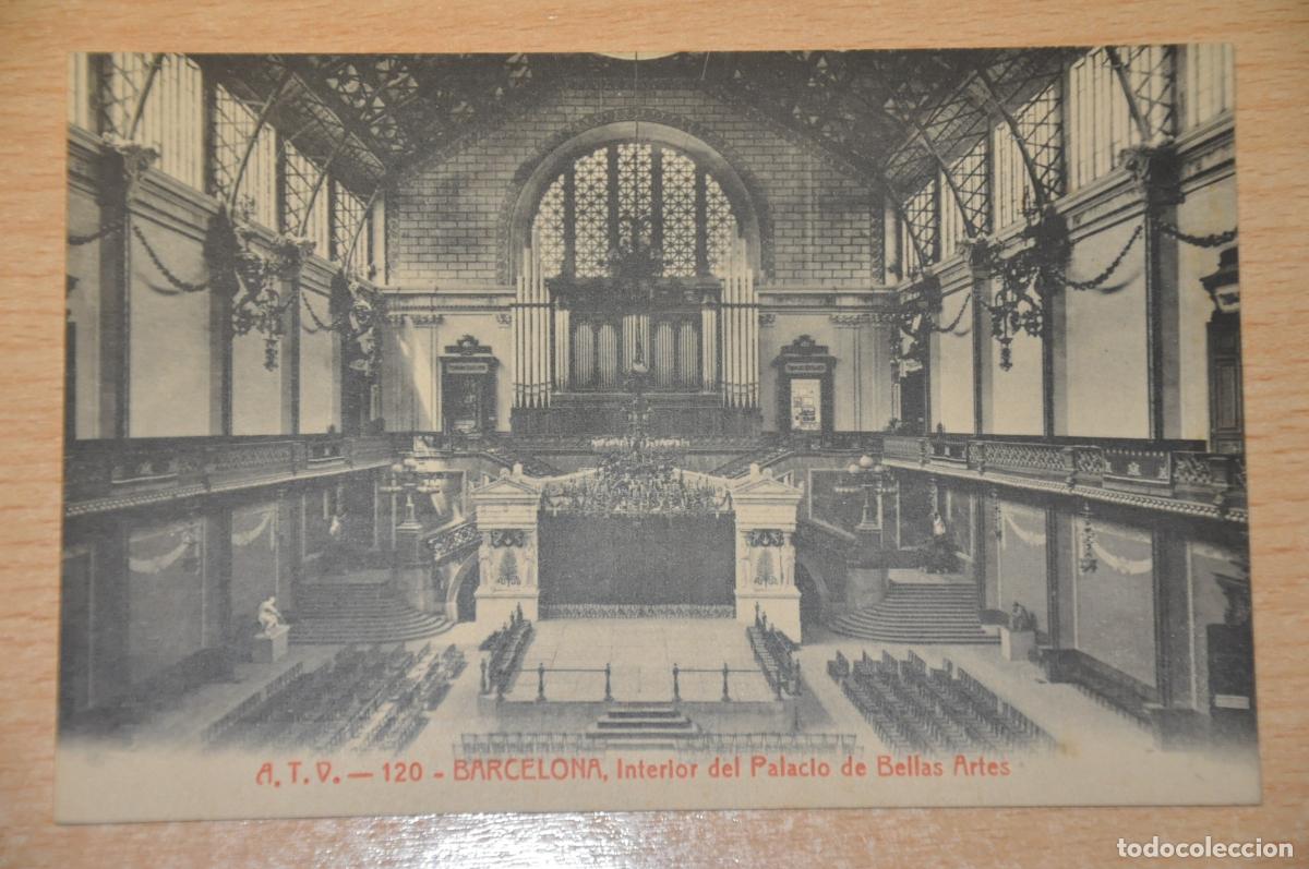 Postales: postal barcelona, interior del palacio de bellas artes, atv 120