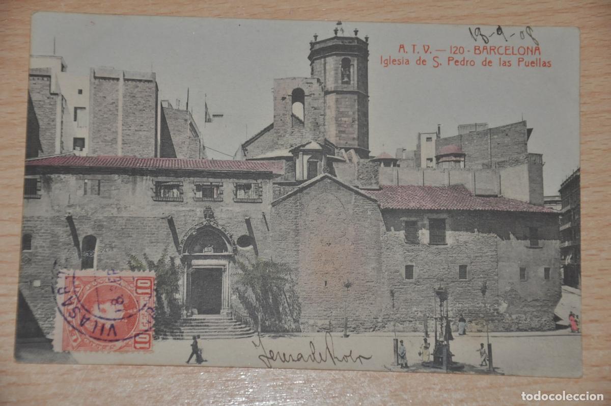 Postales: postal barcelona, iglesia de s.pedro de las puellas, atv 120