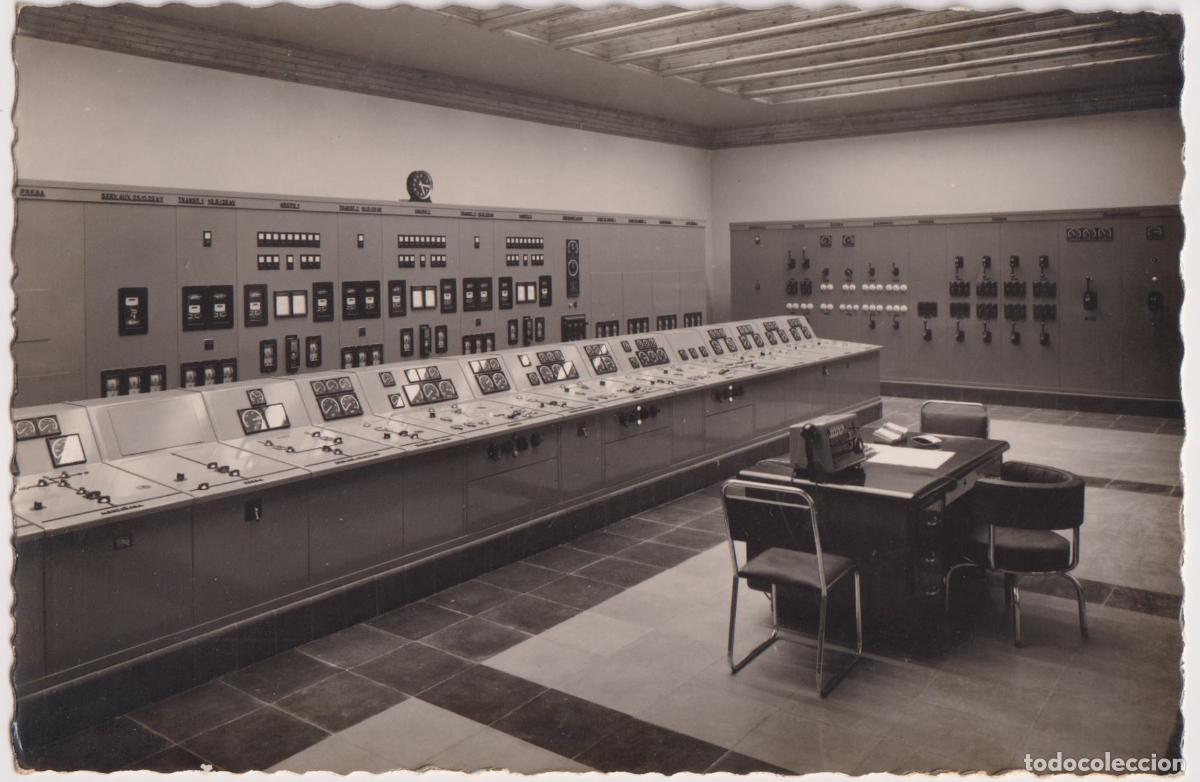 Postales: ALTO RIBAGORZANA (LLEIDA) ESCALES, CUADRO DE MANDOS DE LA CENTRAL - E.O.T. 436 - ESCRITA 1960