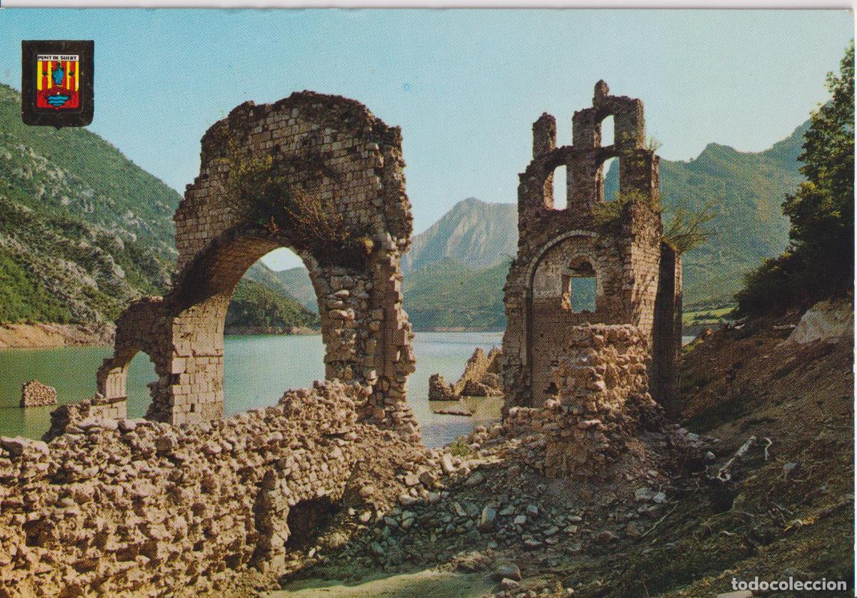 Postales: VALL RIBAGORZANA (LLEIDA) PONT DE SUERT, RUINES MONESTIR DE LAVAIX - ESCUDO DE ORO N&ordm;2281 - S/C