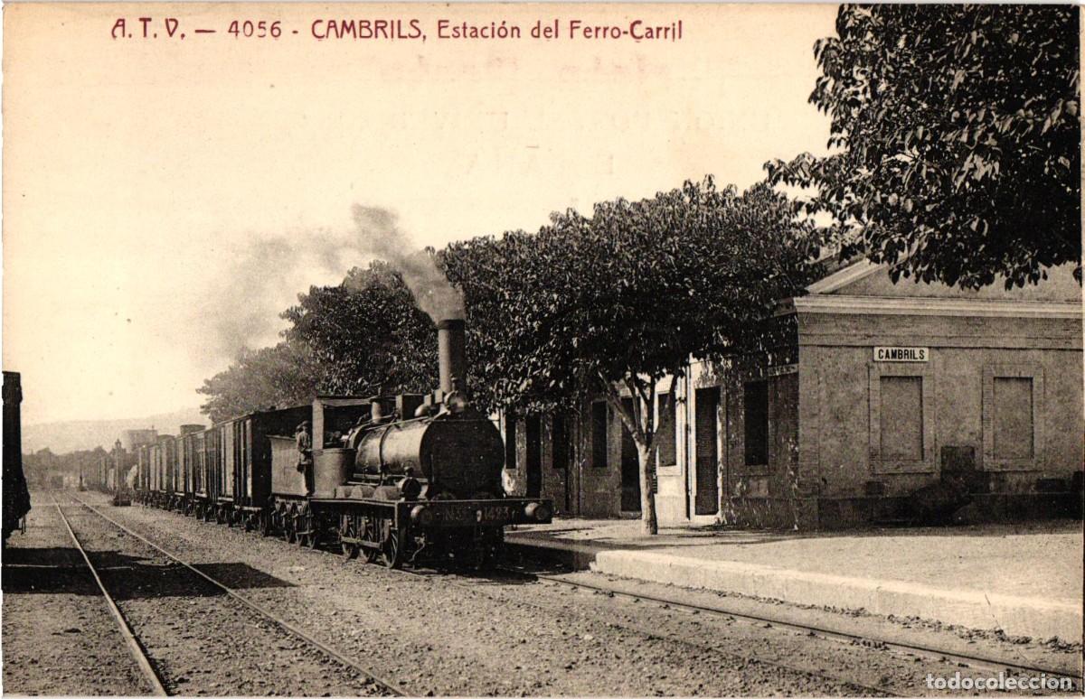 Postales: Cambrils - Estaci&oacute;n del Ferrocarril - A.T.V. Edici&oacute;n Angel Toldra Viazo - Barcelona