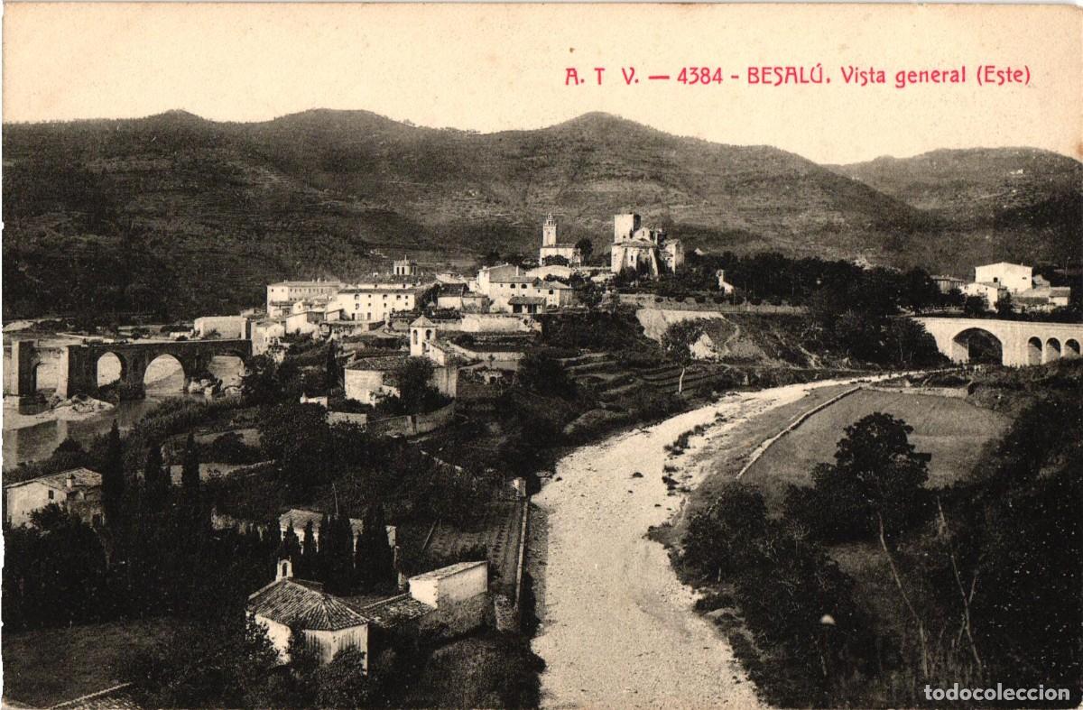 Postales: Besalu Girona Gerona - Vista General Este - A.T.V. Edici&oacute;n Angel Toldra Viazo