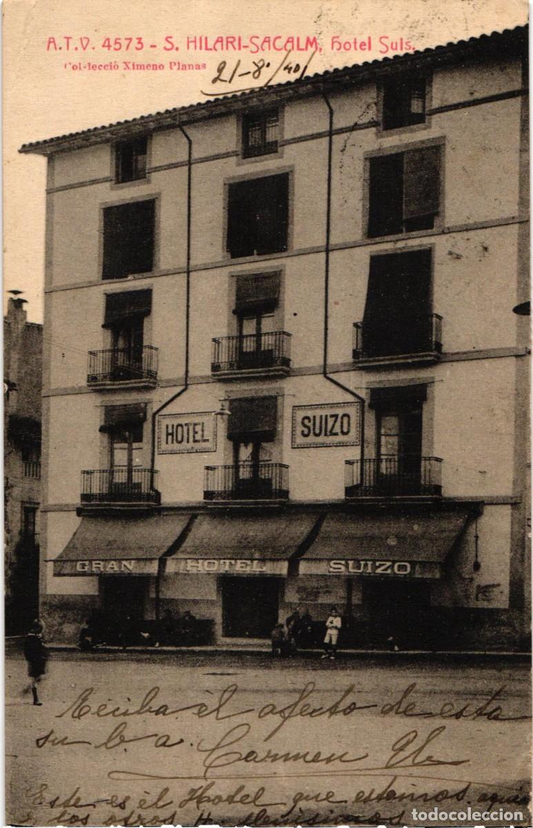 Postales: Sant Hilari Sacalm Girona - Hotel Suizo Suis - A.T.V. Edici&oacute;n Angel Toldra Viazo