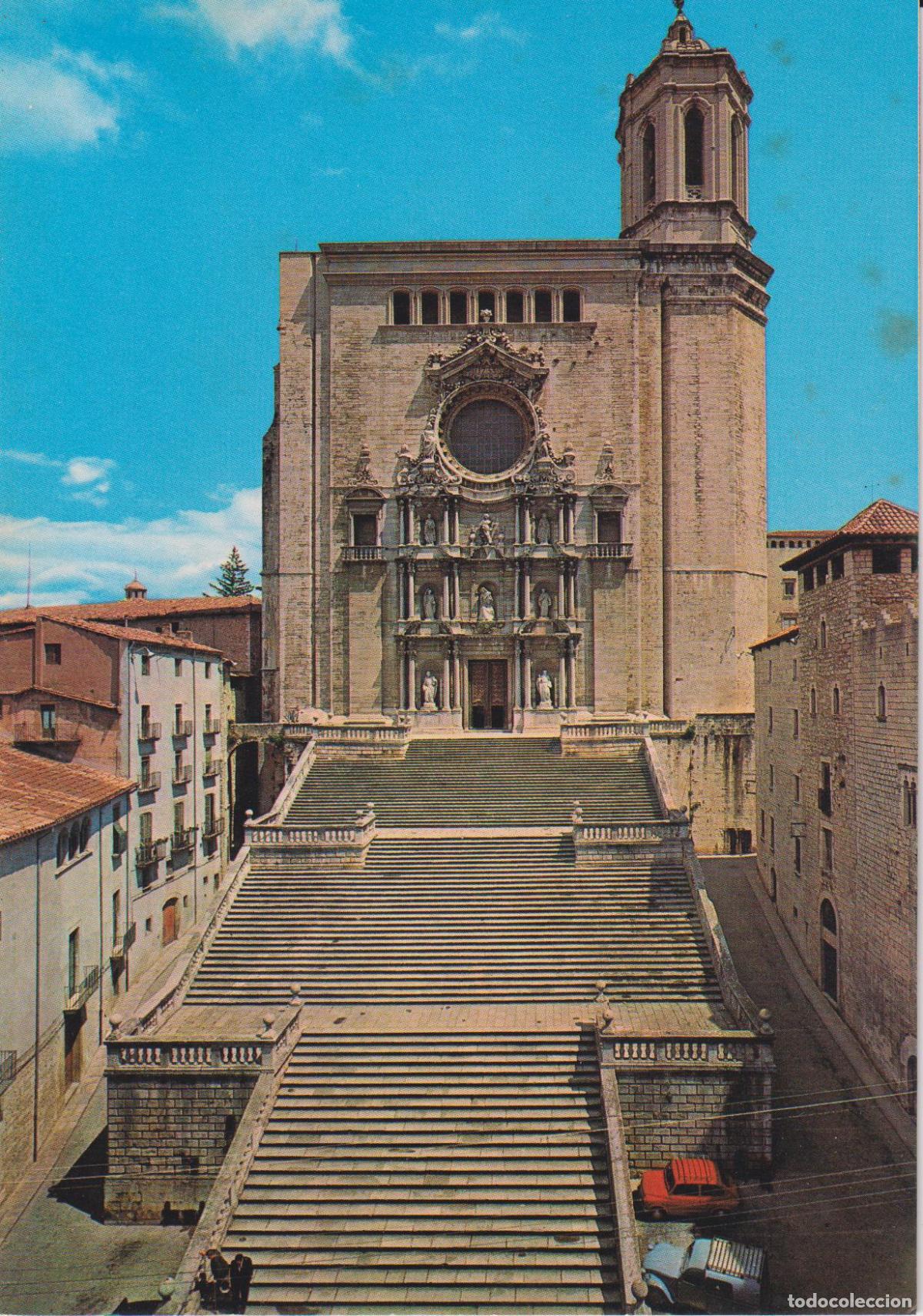 Postales: GIRONA, CATEDRAL, FACHADA - CUSC&Oacute; EXCLUSIVAS CABILDO - S/C