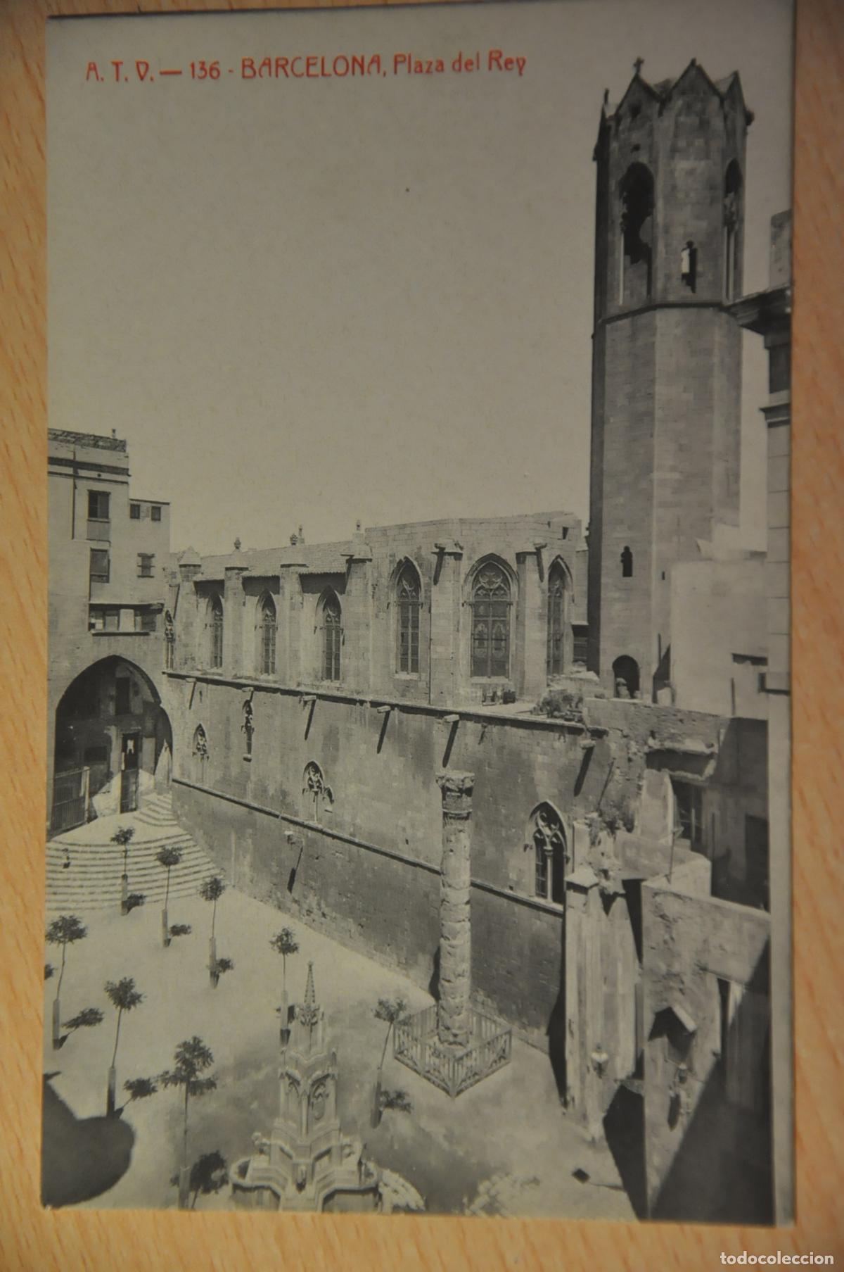 Postales: postal barcelona, plaza del rey, atv 136