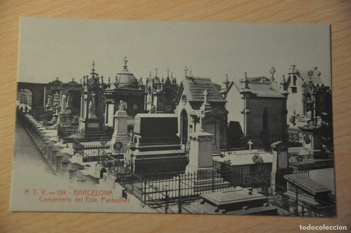 Postales: postal barcelona, cementerio del este, panteones, atv 139