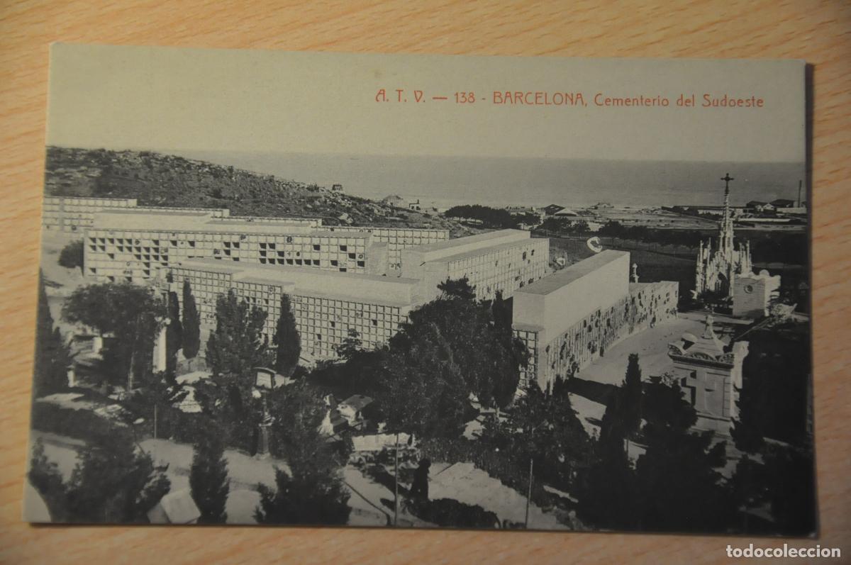 Postales: postal barcelona, cementerio del sudoeste, atv 138