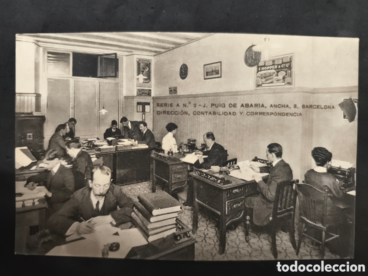 Postales: Barcelona J.puig de Abaria, direcci&oacute;n contabilidad