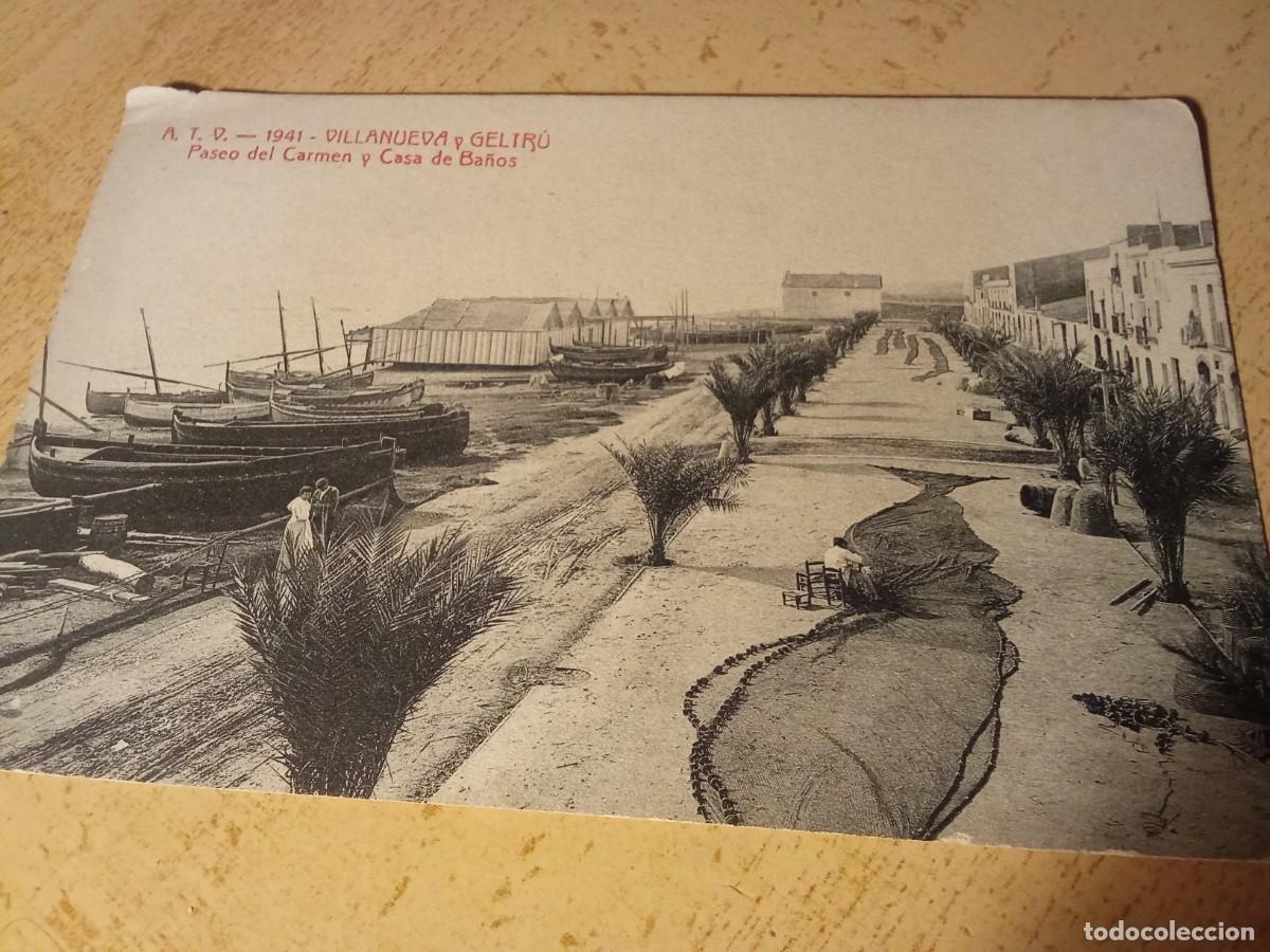 Postales: Vilanova i la Geltr&uacute;.Passeig del Carme i Casa de Banys