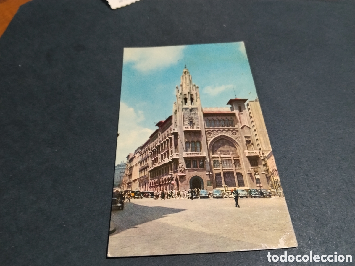 Postales: Postal antigua oficinas centrales Caja de pensiones para la vejez y de Ahorros, Barcelona