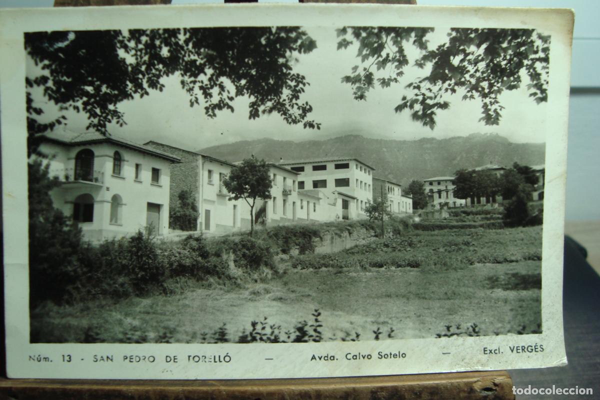 Postales: ANTIGUA POSTAL AVDA. CALVO SOTELO. SAN PEDRO DE TORELLO. EXC.VERGES N&ordm; 13 1959?