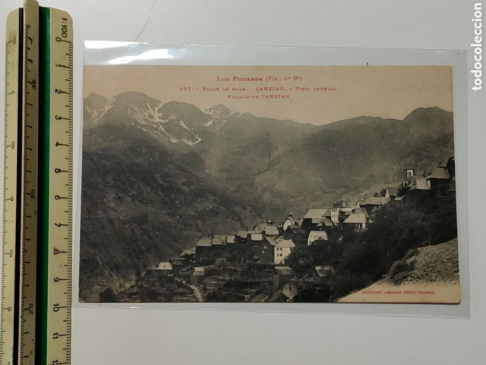 Postcards: Tarjeta postal Los Pirineos 527 Valle de Aran Canejan Vista general Edita LF Toulouse