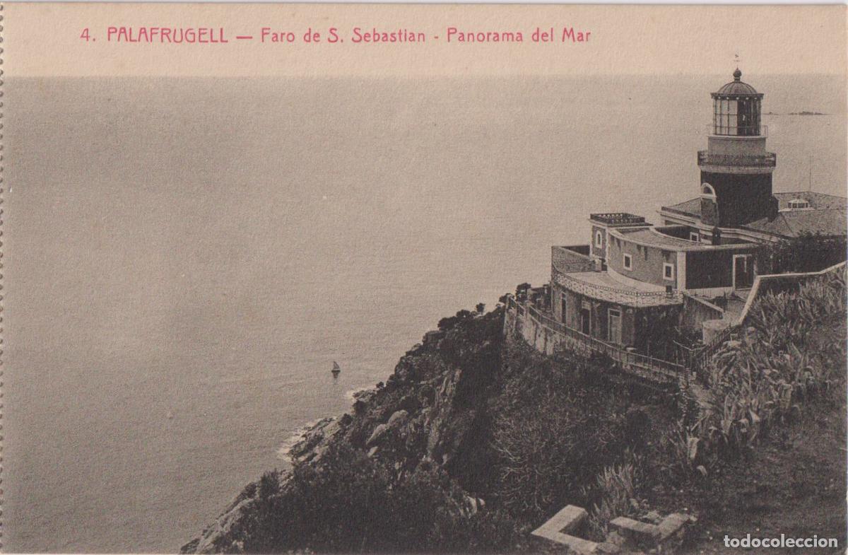Postales: PALAFRUGELL (GIRONA) FARO DE SAN SEBASTIAN, PANORAMA DEL MAR - L.ROISIN FOT.N&ordm;4 - S/C